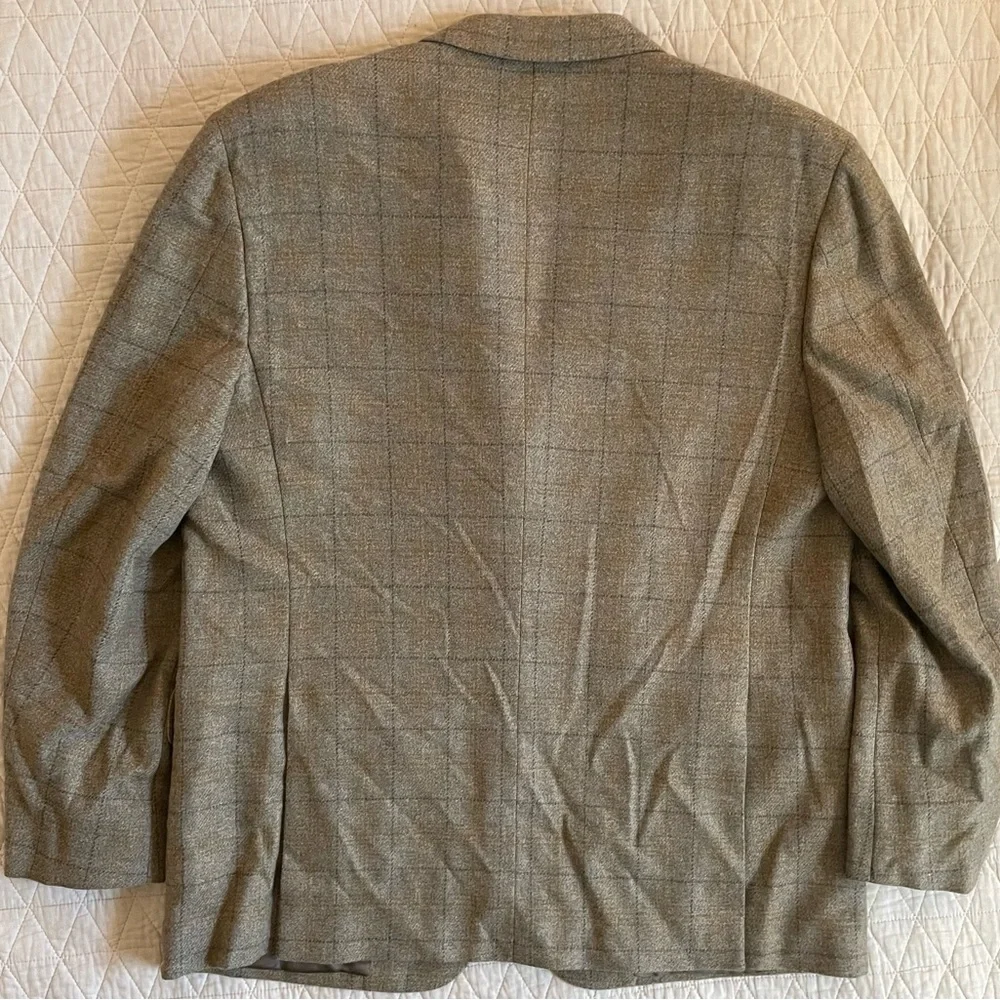 Faconnable Hand Made in Italy Vintage Check Cashmere Blend Jacket Size‎ 48 R NWT